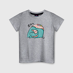 Детская футболка Спящий слон с подушкой