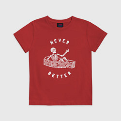 Футболка хлопковая детская Never better art, цвет: красный