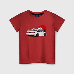 Футболка хлопковая детская Nissan Silvia S14 Sr20 Japan Car, цвет: красный