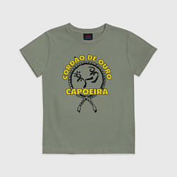 Футболка хлопковая детская Capoeira Cordao de ouro, цвет: авокадо