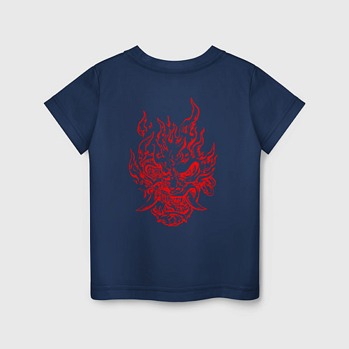 Детская футболка Samurai - 2077 - Demon Oni / Тёмно-синий – фото 2