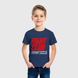 Футболка хлопковая детская Fight club boxing, цвет: тёмно-синий — фото 2