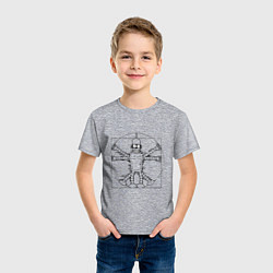 Футболка хлопковая детская Vitruvian Bender, цвет: меланж — фото 2