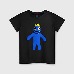 Футболка хлопковая детская Синий из Роблокс, цвет: черный