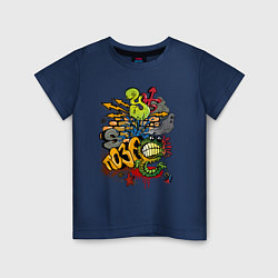 Детская футболка Граффити монстрик и молнии