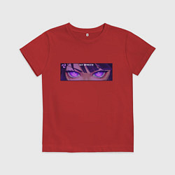 Футболка хлопковая детская Бог вечности - Шогун Райден, цвет: красный