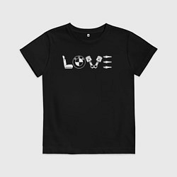Футболка хлопковая детская BMW это любовь, цвет: черный