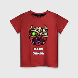 Детская футболка Geometry Dash hard demon