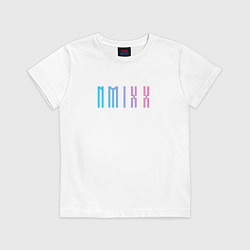 Футболка хлопковая детская Nmixx kpop группа, цвет: белый