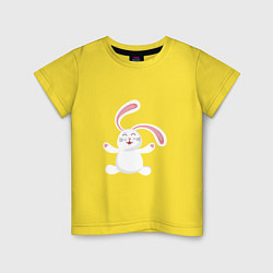 Футболка хлопковая детская Happy Rabbit, цвет: желтый