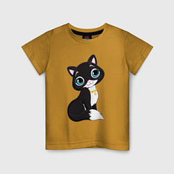 Детская футболка Чёрная кошечка - детская картинка