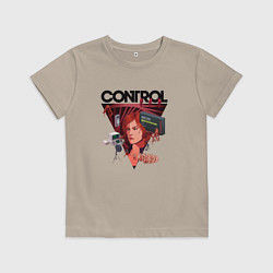 Футболка хлопковая детская Jesse Faden art, цвет: миндальный