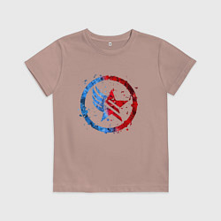 Футболка хлопковая детская Mass Effect Renegade - Paragon Combo, цвет: пыльно-розовый