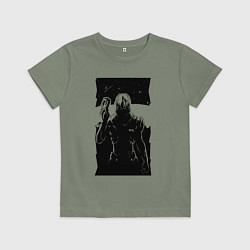 Футболка хлопковая детская Mass Effect N7 - Warrior, цвет: авокадо