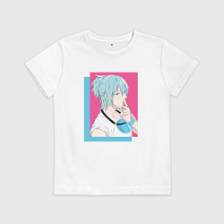 Футболка хлопковая детская Юкито Орикаса - Семёрка идолов, цвет: белый