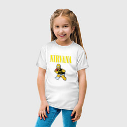 Футболка хлопковая детская Гомер Nirvana, цвет: белый — фото 2