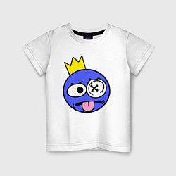 Детская футболка Радужные друзья Синий показывает язык