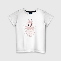 Детская футболка Cute white rabbit