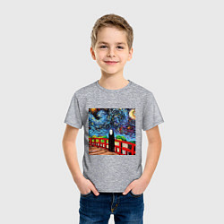 Футболка хлопковая детская Безликий Гог, цвет: меланж — фото 2