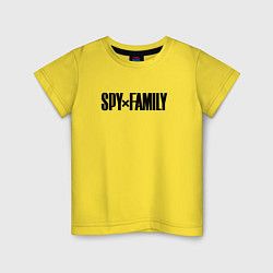 Футболка хлопковая детская Spy Family - Logo, цвет: желтый