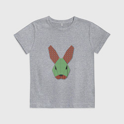 Футболка хлопковая детская Patchwork rabbit, цвет: меланж
