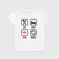 Детская футболка Eat - sleep - Dead by Daylight - repeat
