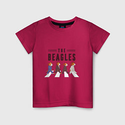 Футболка хлопковая детская Beagles, цвет: маджента