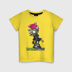 Футболка хлопковая детская Зомби панк, цвет: желтый