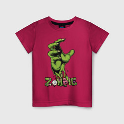 Детская футболка Zombie green hand