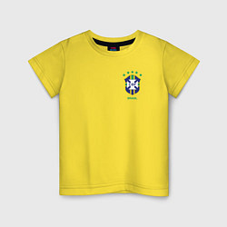 Футболка хлопковая детская Пеле ретро форма, цвет: желтый