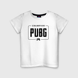 Детская футболка PUBG gaming champion: рамка с лого и джойстиком