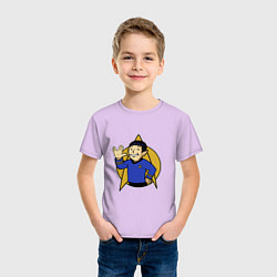 Футболка хлопковая детская Spoke - vault boy, цвет: лаванда — фото 2