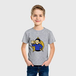 Футболка хлопковая детская Spoke - vault boy, цвет: меланж — фото 2