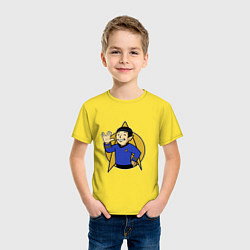 Футболка хлопковая детская Spoke - vault boy, цвет: желтый — фото 2