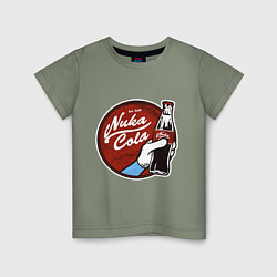 Футболка хлопковая детская Nuka cola sticker, цвет: авокадо