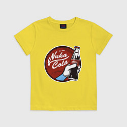 Футболка хлопковая детская Nuka cola sticker, цвет: желтый