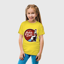 Футболка хлопковая детская Nuka cola sticker, цвет: желтый — фото 2