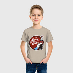 Футболка хлопковая детская Nuka cola sticker, цвет: миндальный — фото 2