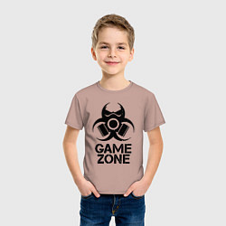 Футболка хлопковая детская Game zone, цвет: пыльно-розовый — фото 2