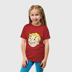 Футболка хлопковая детская Vault boy head, цвет: красный — фото 2