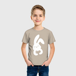 Футболка хлопковая детская Lovely bunny, цвет: миндальный — фото 2