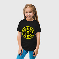 Футболка хлопковая детская Golds GYM, цвет: черный — фото 2