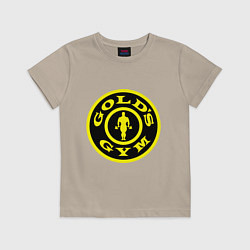 Футболка хлопковая детская Golds GYM, цвет: миндальный
