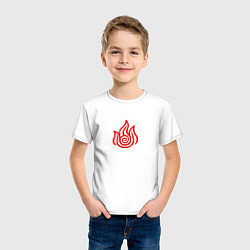Футболка хлопковая детская Рисованный символ народа огня, цвет: белый — фото 2