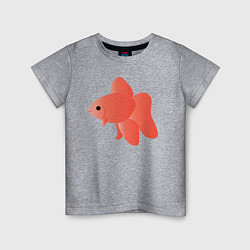 Футболка хлопковая детская Золотая рыба, цвет: меланж