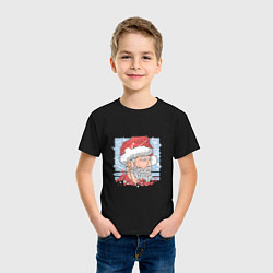 Футболка хлопковая детская Claus christmas, цвет: черный — фото 2