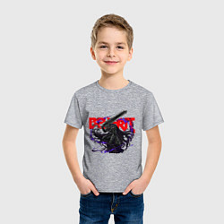 Футболка хлопковая детская Принт по аниме Берсерк, цвет: меланж — фото 2