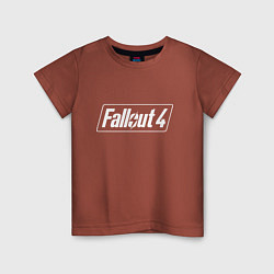 Футболка хлопковая детская Fallout 4 - computer game - action, цвет: кирпичный