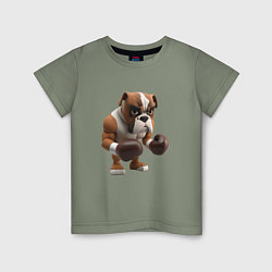 Детская футболка Собака чемпион по боксу