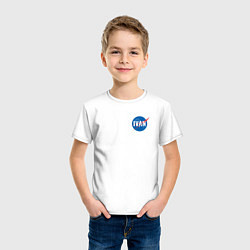 Футболка хлопковая детская Иван в стиле NASA, цвет: белый — фото 2